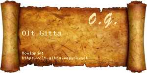 Olt Gitta névjegykártya